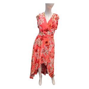 Eliza J Pink Floral High Low Dress Womens size 6P